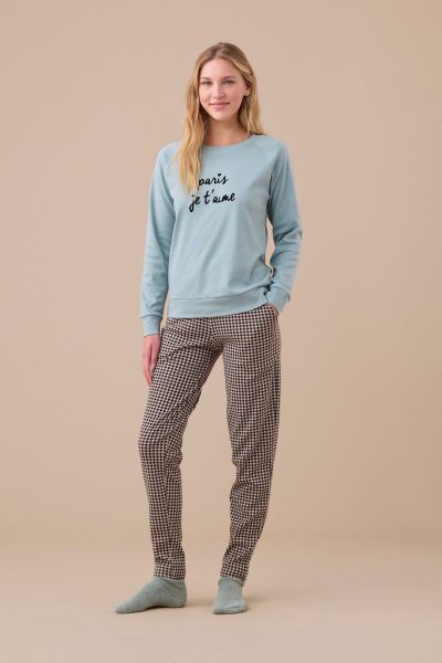 Εικόνα της Noidinotte Χειμερινό Γυναικείο Σετ Πιτζάμας Μέντα FA9245