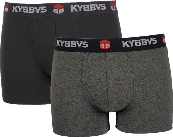 Εικόνα της 2Pack Kybbvs  Ανδρικά Boxer Μονόχρωμα Μαύρο/Ανθρακι.