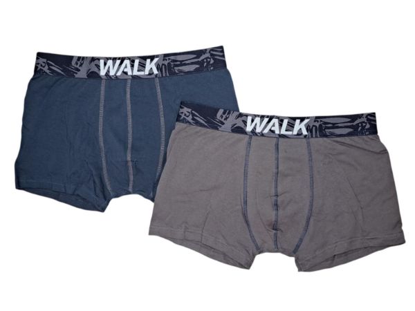 Εικόνα της 2Pack Walk Βαμβακερά Boxer Μπλε/Ανθρακί.