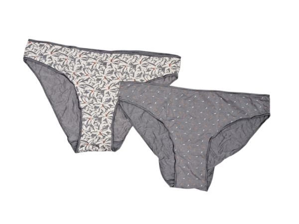 Εικόνα της 2Pack Walk Bamboo Slip Γυναικείο Γκρι Εμπριμέ.