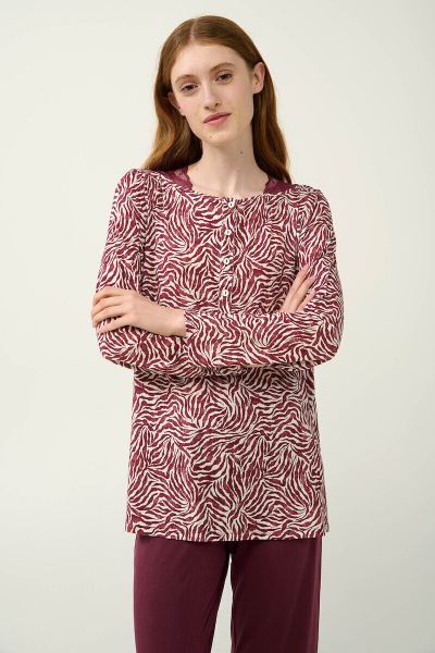 Εικόνα της Vamp Χειμερινό Γυναικείο Σετ Πιτζάμας Red Windsor 23041