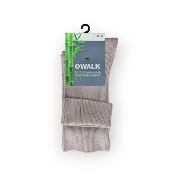 Εικόνα της Walk Bamboo Καφέ Ανοιχτή Rib Γυναικείες Κάλτσες.