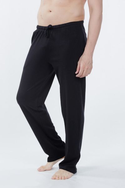 Εικόνα της Mei Βαμβακερό Ανδρικό Παντελόνι Πιτζάμας Μαύρο.