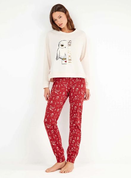 Εικόνα της Gisela Εκρού/Μπορντό Γυναικεία Πιτζάμα Harry Potter.