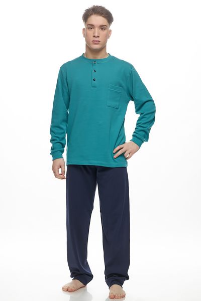 Εικόνα της Galaxy Χειμερινή Ανδρική Πιτζάμα Πετρόλ 800-25