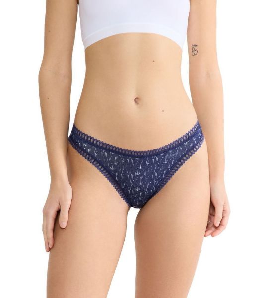 Εικόνα της Sloggi Βαμβακερά Γυναικεία String 3Pack Μπλε 10219704-V004