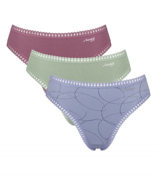 Εικόνα της Sloggi Go Crush High Leg Βαμβακερά Γυναικεία Slip 3Pack Μέντα 10219672-V008