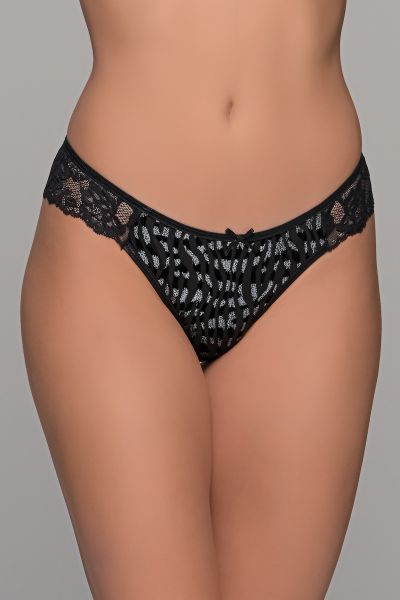 Εικόνα της Milena by Paris Brazil Μαύρο Με Βελούδο & Δαντέλα.