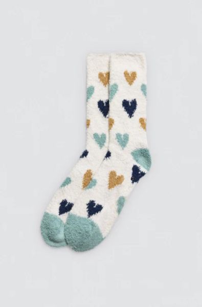 Εικόνα της Ysabel Mora Fleece Χνουδωτές Γυναικείες Κάλτσες Εκρού Με Βεντουζάκια Σιλικόνης.