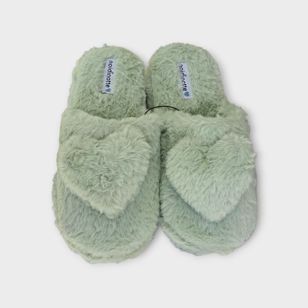 Εικόνα της Noidinotte Χειμερινές Γυναικείες Fleece Παντόφλες Φυστικί.