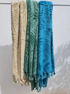 Εικόνα της Noidinotte Βαμβακερή Μπεζ Πετσέτα Θαλάσσης Με Κρόσια 170X90.