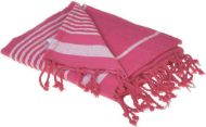 Εικόνα της Inart Ble Πετσέτα Θαλάσσης Παρεό με Κρόσσια Φούξια 170x90εκ. 5-46-807-0098
