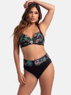 Εικόνα της Dorina Mandika Μαύρο Bikini Slip Ψηλόμεσο Με Φάσα.