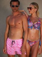 Εικόνα της Bluepoint Κοραλί Εμπριμέ Bikini Top Cup C.