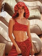 Εικόνα της Blu4u Bikini με έναν Ώμο & Επένδυση Animal Print Red 25366383-07