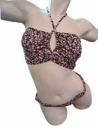 Εικόνα της Apple μαύρο εμπριμέ μαγίο top.