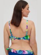 Εικόνα της Ysabel Mora Μπλε Εμπριμέ Bikini Τοπ Με Μπανέλες & Ελαφριά Επένδυση.