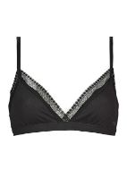Εικόνα της Sloggi Go Ribbed Μαύρο Γυναικείο Bralette Σουτιέν 10213204-0004