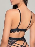 Εικόνα της Ασπρόμαυρο Milena bralette ζεμπρέ με δαντέλα.