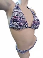 Εικόνα της Naturana Set bikini γυναικείο μαγιό άσπρο/μπλε/φούξια.