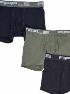 Εικόνα της 3Pack Apple Boxer Black /Khaki.