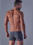 Εικόνα της Plus Size Wrap Ανδρικό Boxer Ανθρακί, Με Εξωτερικό Λάστιχο.