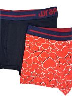 Εικόνα της 2 Pack Wrap Boxer Κόκκινο/Μαύρο Εμπριμέ & Μονόχρωμο.