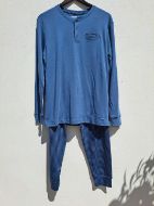 Εικόνα της Noidinotte Βαμβακερή Ανδρική Πιτζάμα Ραφ/Μπλε.