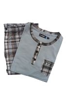 Εικόνα της Mei Βαμβακερή Γκρι Ανδρική Πιτζάμα.