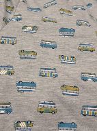 Εικόνα της Noidinotte πετρόλ ανδρική πιτζάμα κοντομάνικη με γκρι εμπριμέ σορτς.