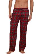 Εικόνα της Noidinotte πράσινη/κόκκινη καρό βαμβακερή ανδρική πιτζάμα.