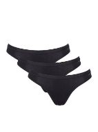 Εικόνα της Sloggi Βαμβακερά Γυναικεία Slip Mini 3Pack Μαύρο 10222320-0004