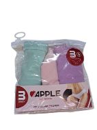 Εικόνα της 3Pack Apple Slip Cotton Tai Highwaist Ροζ/Φυστικί/Λιλά.
