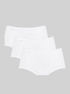 Εικόνα της 3 ΤΕΜΑΧΙΑ 24/7 Sloggi Cotton Midi λευκά γυναικεία εσώρουχα.