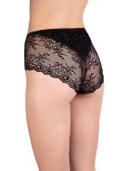 Εικόνα της Elite μαύρο ψηλόμεσο σλιπ με δαντέλα και βελούδινο λεοπάρ.