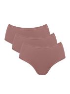 Εικόνα της Sloggi Βαμβακερά Γυναικεία Slip Midi 3Pack Κακάο 10222325-1141