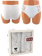 Εικόνα της Ider 2 Pack Midi Λευκά Βαμβακερά Γυναικεία Slip.