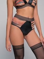 Εικόνα της Milena by Paris Βαμβακερό Ψηλόμεσο Γυναικείο String Τιγρέ 007692