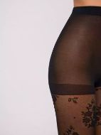 Εικόνα της Ysabel Mora Γυναικείο Καλσόν 20 Den Μαύρο Floral 16615