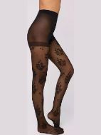 Εικόνα της Ysabel Mora Γυναικείο Καλσόν 20 Den Μαύρο Floral 16615