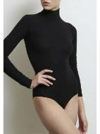 Εικόνα της Dreams μαύρο γυναικείο κορμάκι ζιβάγκο, μακρυμάνικο.