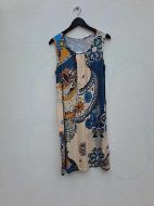 Εικόνα της Muydemi Viscose Αμάνικο Φόρεμα Εμπριμέ Εκρού.