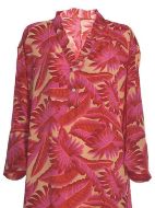 Εικόνα της Ble Resort Collection Φούξια Φλοράλ Μακριά Πουκαμίσα.