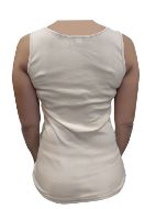 Εικόνα της Dreams μπεζ γυναικείο φανελάκι με ώμο και δαντέλα.