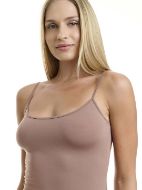 Εικόνα της Walk Καφέ Γυναικείο Φανελάκι με Τιράντα W2201_18