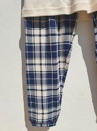 Εικόνα της Noidinotte Εκρού/Μπλε Καρό Βαμβακερή Γυναικεία Πιτζάμα.