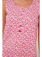 Εικόνα της Vamp Καλοκαιρινό Γυναικείο Σετ Πιτζάμας Βαμβακερό Pink Blossom 22281