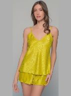 Εικόνα της Milena by Paris Καλοκαιρινό Σατέν Babydoll Lemon 004189-Lemon