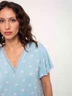 Εικόνα της Muydemi Καλοκαιρινό Γυναικείο Νυχτικό Γαλάζιο 210061