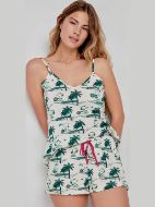 Εικόνα της Gisela Peanuts Εκρού Βαμβακερό Babydoll Snoopy.